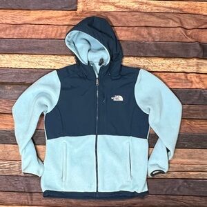 The North Face Womens Hooded Fleece Denali Zip Up Outwear Jacket Hiking